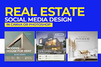 do real estate social media design in canva, canva design, canva template
