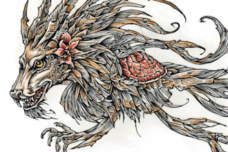 create a professional tribal tattoo design