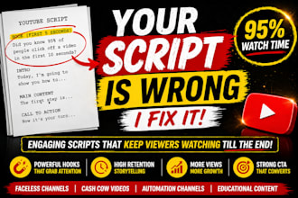 write high retention youtube scripts that go viral fast
