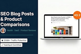 write SEO blog posts and product comparisons