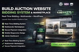 build auction website bidding system multivendor marketplace wordpress