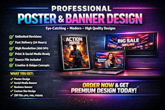 professional poster and banner for your business