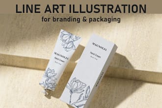 create line art for branding and packaging