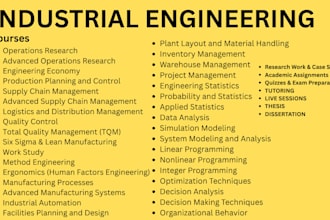 be your tutor for systems industrial engineering management optimization modules