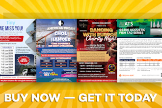 design awesome print ready flyer or magazine ad