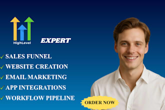 build clickfunnels, landing page, gohighlevel website, be gohighlevel expert