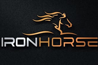 design awesome horse racing logo with unlimited revision