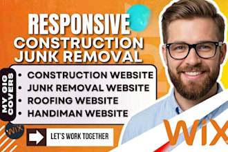 design construction junk removal roofing plumbing handyman hvac cleaning website