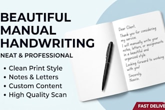 do manual handwriting and neat print handwriting