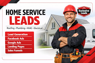 generate roofing leads plumbing leads hvac leads flooring leads electrician lead