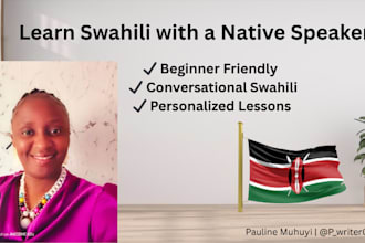 be your expert swahili tutor for foreigners