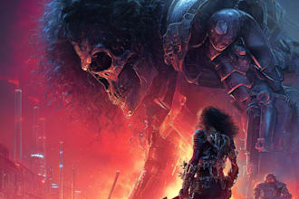 make a heavy metal cover artwork no ai