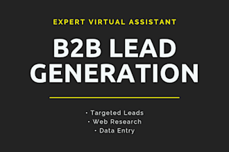 do targeted b2b lead generation and web research