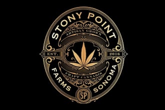 design hemp, cbd oil, cannabis logo for your business