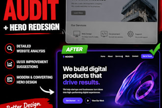 audit your website and redesign your hero section