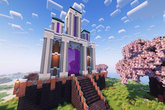 build a professional minecraft spawn, map, house or server lobby