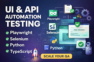 create end to end automation for UI and API using playwright