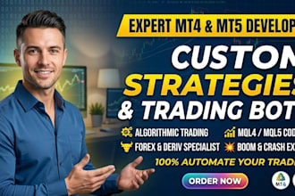 develop custom mt4 mt5 deriv boom and crash strategy or trading bot in mql4 mql5
