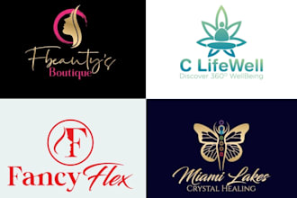 design fitness, massage, therapy gym, yoga, skincare and spa logo design