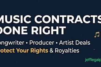 draft your music contract, songwriter, producer, and artist agreement