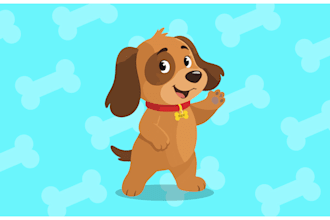 draw cute cartoon animal character