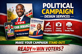 design professional political campaign poster for elections