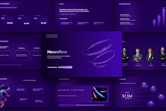 design a professional pitch deck for startups and investors