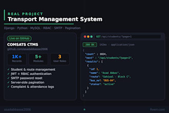 develop a secure django rest API backend