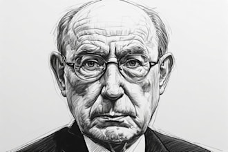 draw a hedcut wsj style portrait from a photo for you