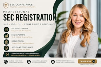 prepare edgar filing and  full sec registration