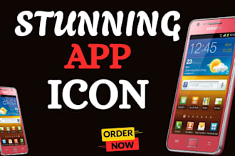 design a simple and clean app icon for ios android apps