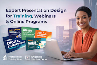 design training presentation slides, online programs, coaching webinar decks