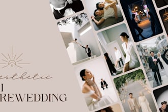 create a professional look prewedding with ai