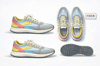 design shoe, sneaker, sandals with tech pack for manufacturing footwear sketch