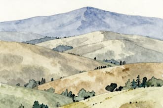 draw watercolor wedding venue