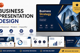 create business powerpoint design, corporate presentation, sales deck design
