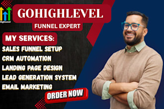 setup gohighlevel landing page sales funnel pipeline  ghl CRM workflow automaton