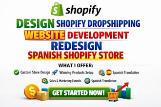 design shopify dropshiping website development redesign german shopify website
