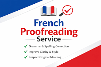 proofread and improve your french text