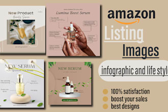 do amazon product listing , images and infographic design