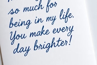 write a heartfelt handwritten note or letter for you