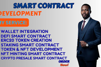 develop smart contract crypto smart contract  solidity blockchain smart contract