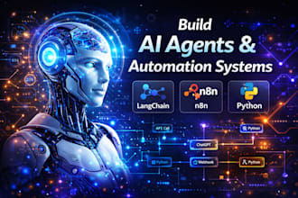 develop ai agent langchain n8n automation and python ai  automations app