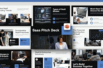 design saas ai startup pitch deck, investor fundraising powerpoint presentation