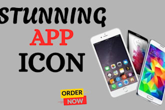 design a sleek and modern app icon for ios and android apps