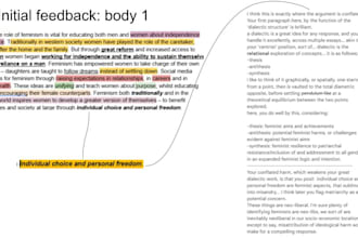 provide feedback for writing