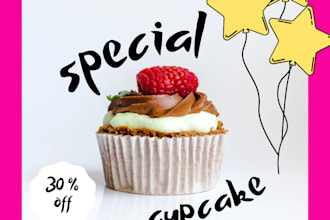 design modern social post for cake shop and bakery,dessert