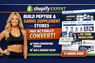 build peptide store supplement website sarms health shopify store expert