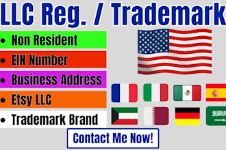 register uspto trademark business name US llc USA non resident slogan logo motto