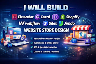 build elementor carrd divi shopify webflow silex jimdo website store design